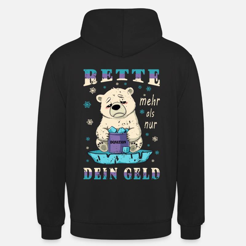 Eisbären Retten - Unisex Hoodie - Schwarz