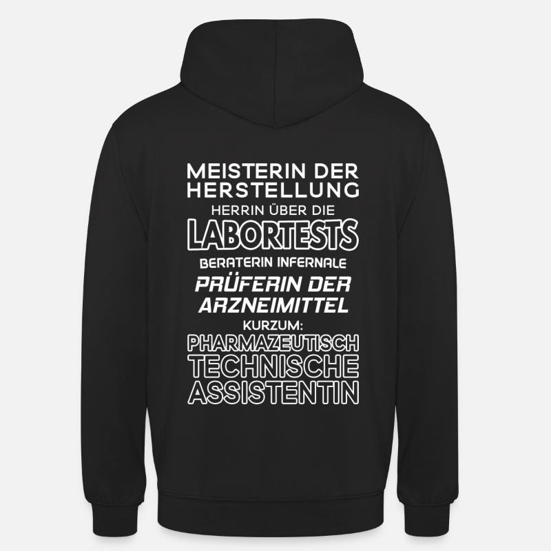 Pharmazeutisch-technische Assistentin/PTA - Unisex Hoodie - Schwarz
