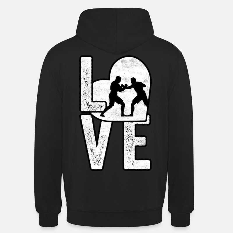 L’amour de la lutte - Sweat-shirt à capuche unisexe - noir