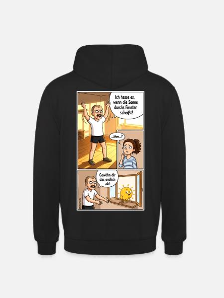 SONNE IST SCHEIßE(N) - Comic - Unisex Hoodie - Schwarz