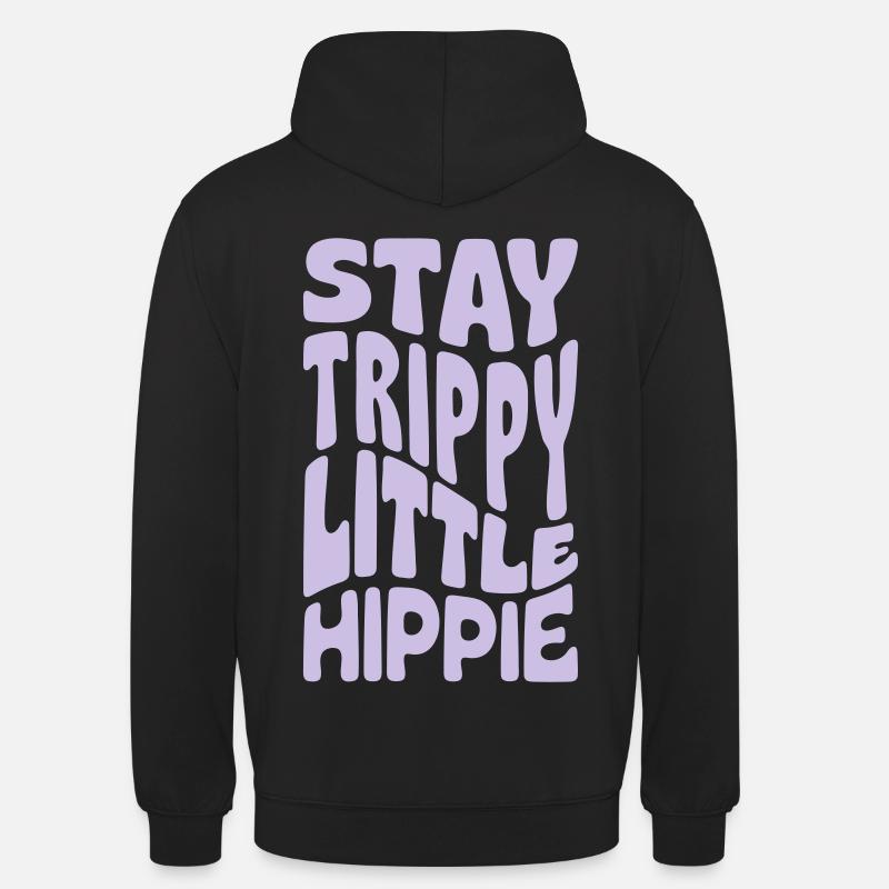 Restez trippy petit hippie - Sweat-shirt à capuche unisexe - noir