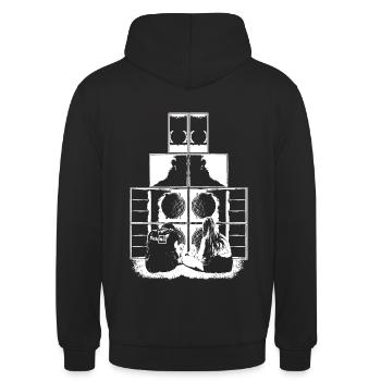 Tekno Soundsystem 23 - Unisex Hoodie - Schwarz - Hinten - Michal (187cm)