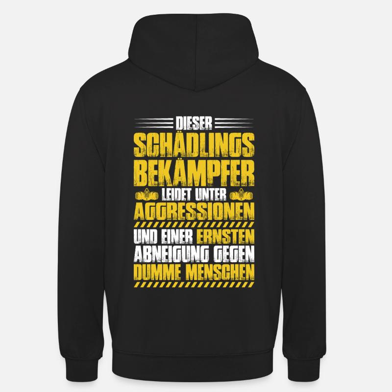 Schädlingsbekämpfer Kammerjäger Geschenk - Unisex Hoodie - Schwarz
