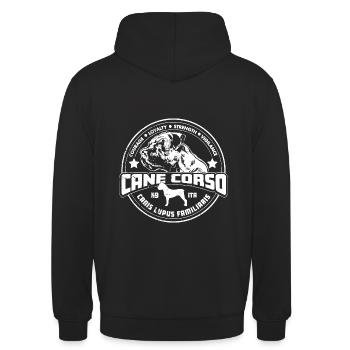 Cane Corso - Unisex Hoodie - Schwarz - Hinten - Michal (187cm)