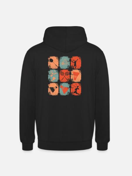 Badminton Retro - Unisex Hoodie - black