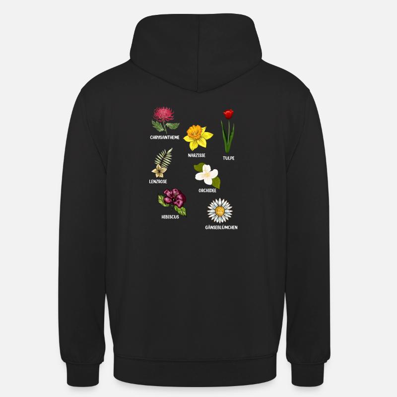 Espèces de fleurs Fleurs - Sweat-shirt à capuche unisexe - noir