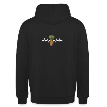 Mohrrübe Karotte Gemüse - Unisex Hoodie - Schwarz - Hinten - Michal (187cm)