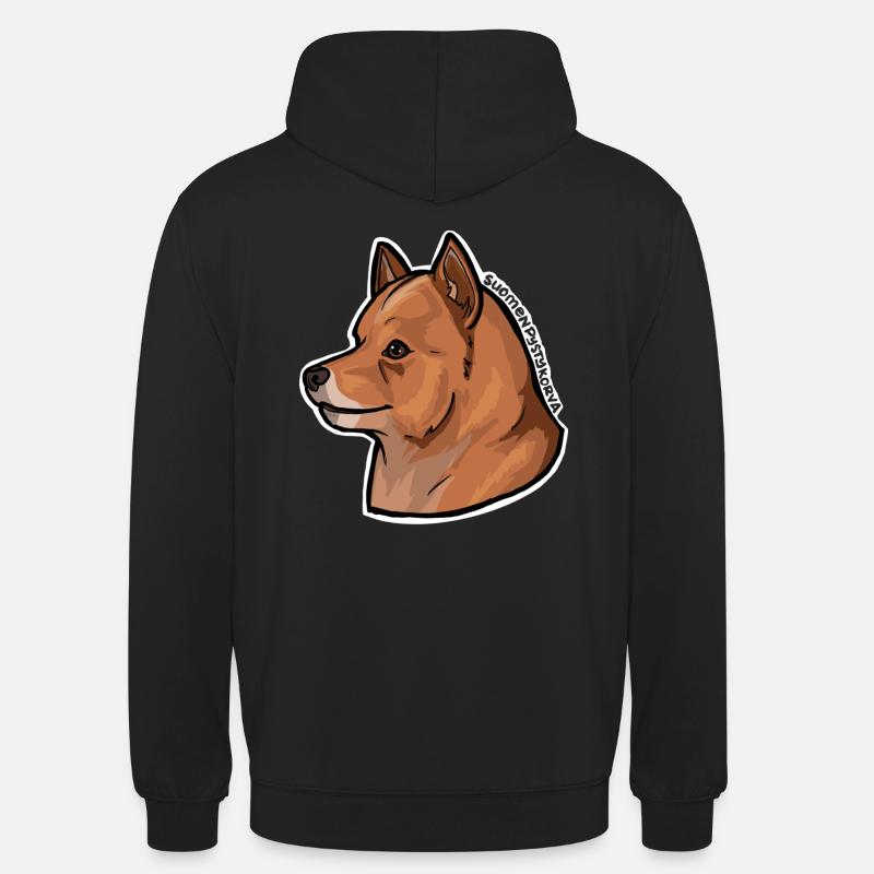 Finnish vertical ear - Unisex Hoodie - black