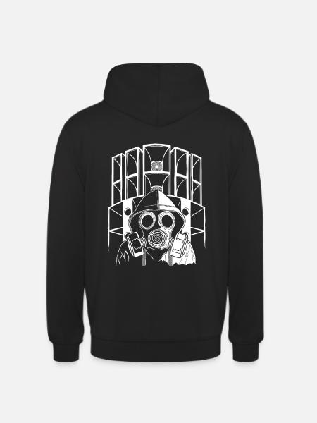 Tekno 23 sound system gas mask - Unisex Hoodie - black