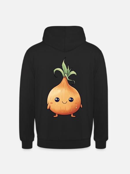 Drôle d’oignon - Sweat-shirt à capuche unisexe - noir