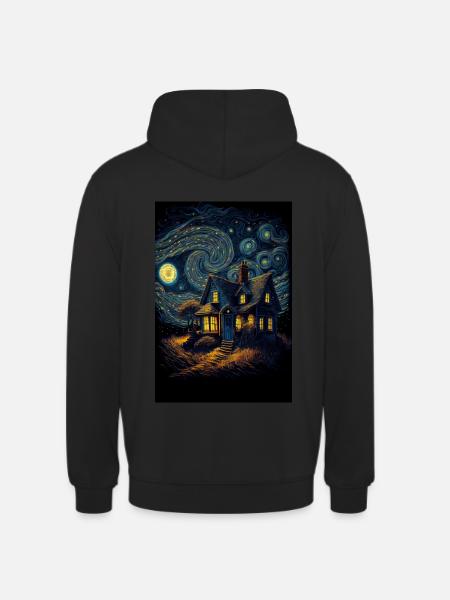 House Starry Night - Unisex Hoodie - black