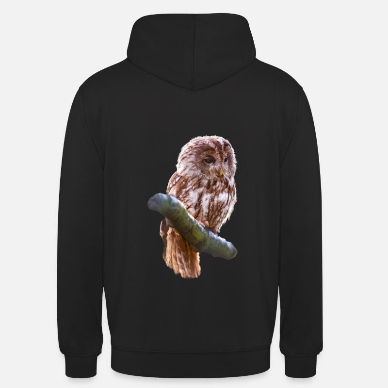 Eule - Unisex Hoodie - Schwarz