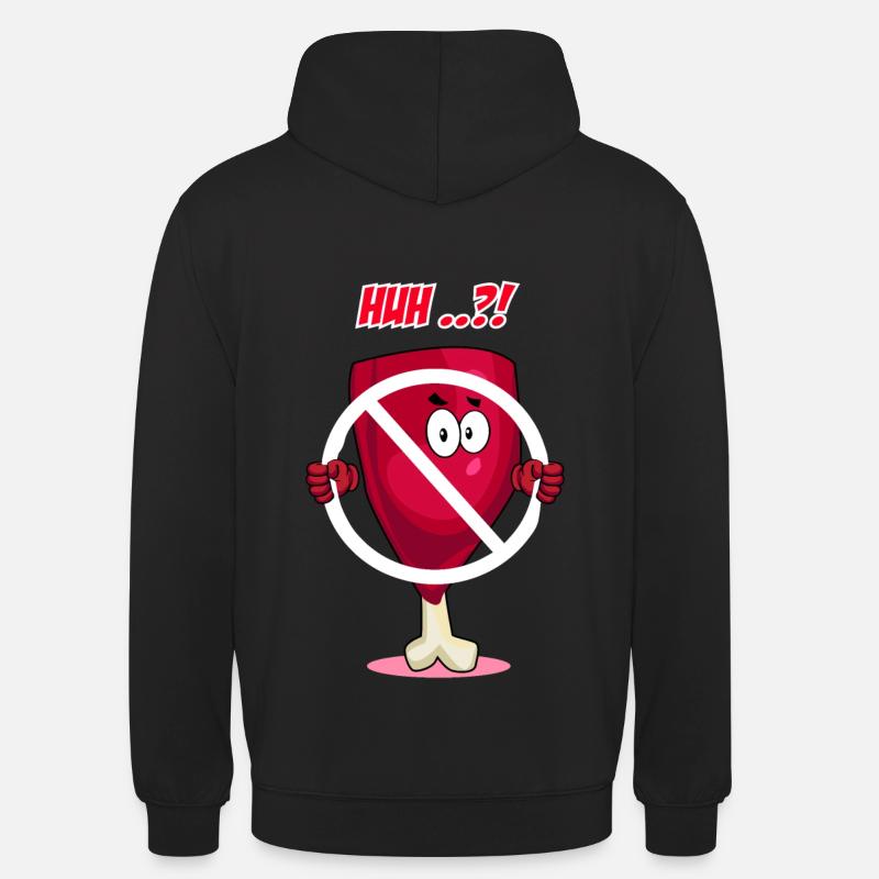 Drôle de jambon végétalien - Sweat-shirt à capuche unisexe - noir