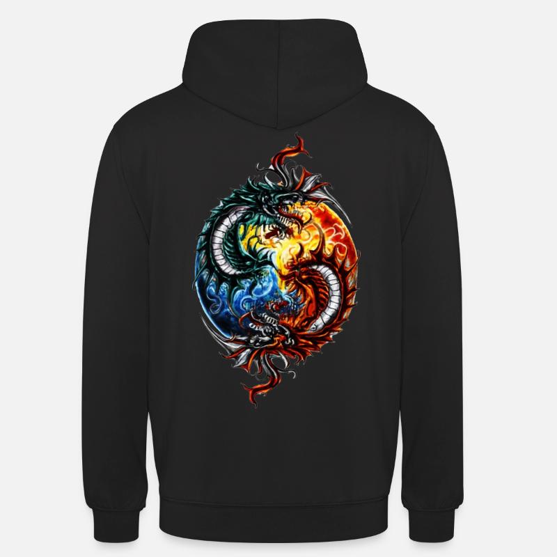 Yin Yang Drache - Unisex Hoodie - Schwarz