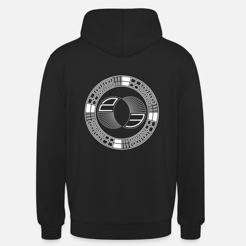 tekno 23 round - Felpa con cappuccio unisex - nero