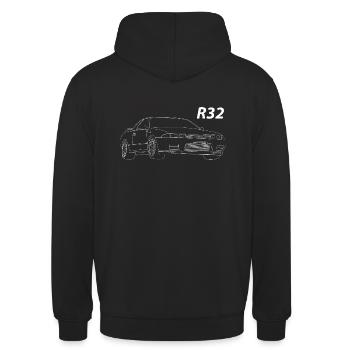 Skyline GT-R R32 - Unisex Hoodie - Schwarz - Hinten - Michal (187cm)