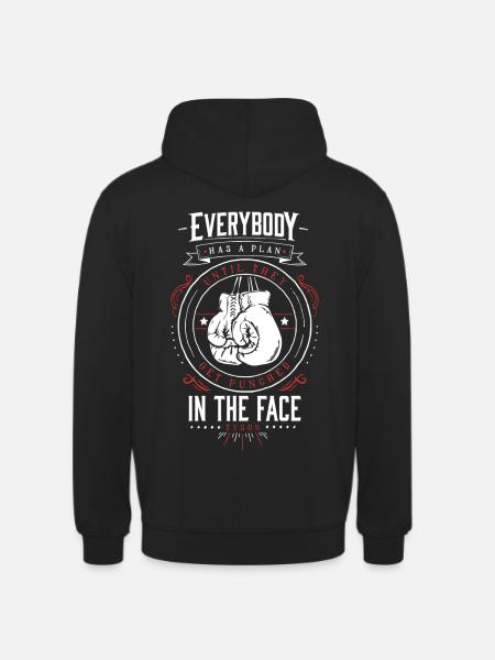 Boxer Design white/red - Unisex Hoodie - Schwarz