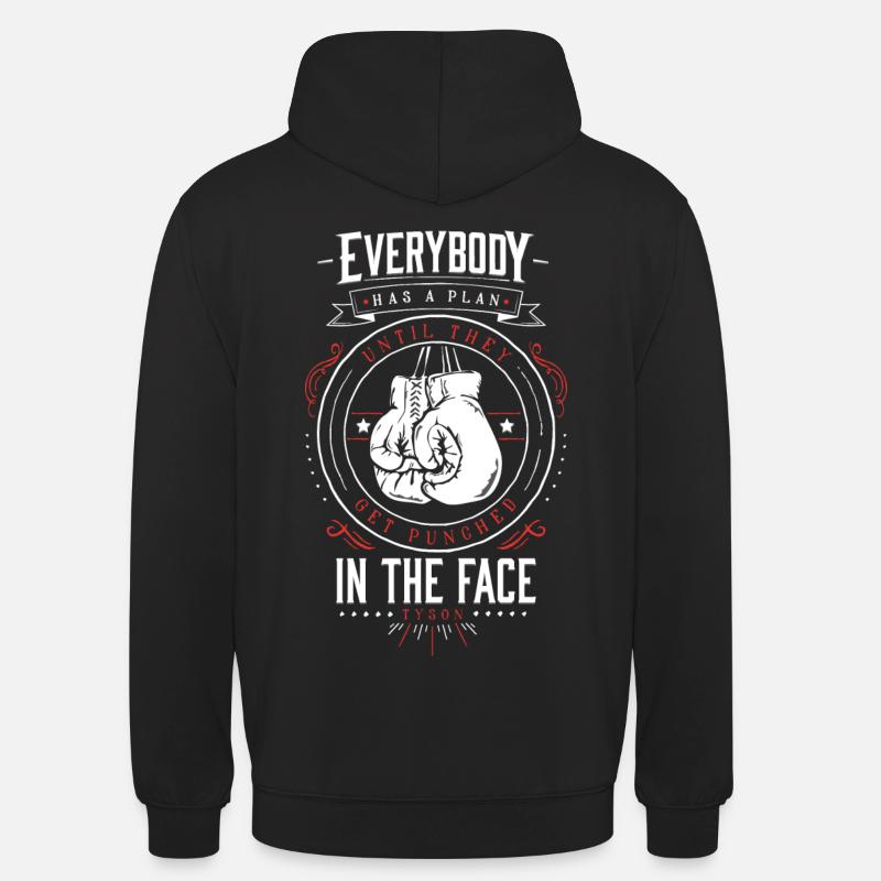 Boxer Design white/red - Unisex Hoodie - Schwarz