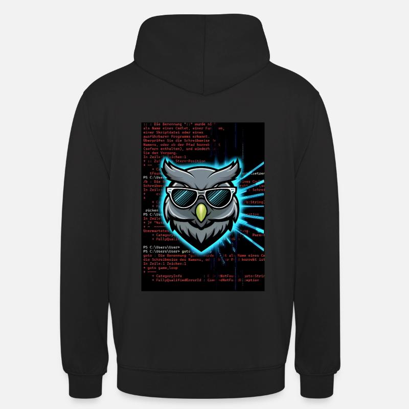 CMD Code Matrix Eule - Unisex Hoodie - Schwarz