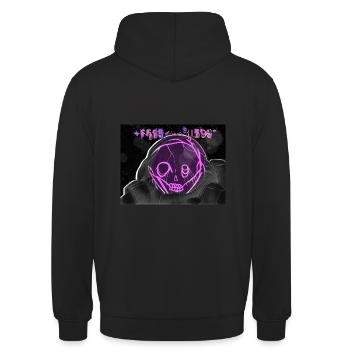 Weird In Space - Sweat-shirt à capuche unisexe - noir - Dos - Michal (187cm)
