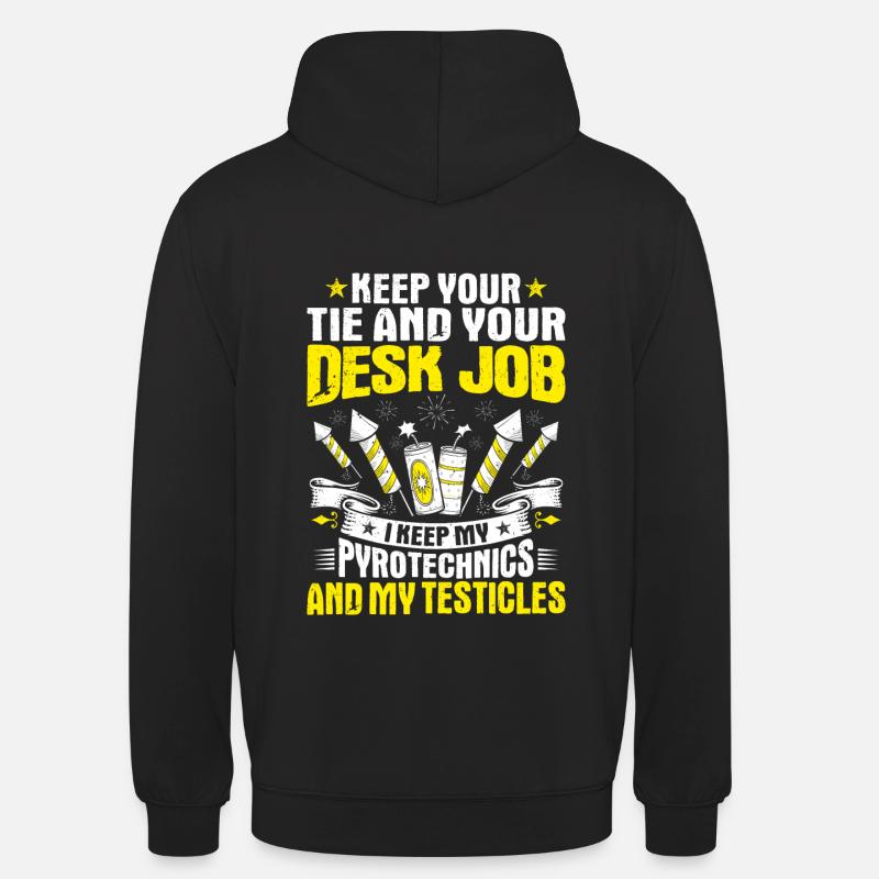 Pyrotechnicien Feux d’artifice Pyrotechnie Pyrotechnicien - Sweat-shirt à capuche unisexe - noir