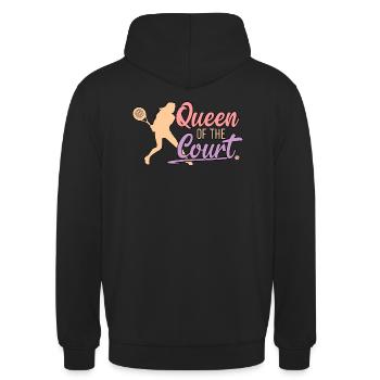 Reine de la Cour - Sweat-shirt à capuche unisexe - noir - Dos - Michal (187cm)
