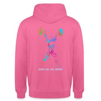 Jerk - Unisex Hoodie - pink - Back - Michal (187cm)