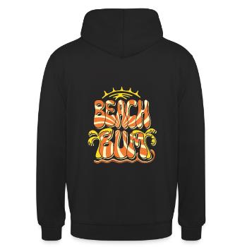 Beach Bum Palm Trees Summer Beach Retro Surf Holidays - Unisex Hoodie - black - Back - Michal (187cm)