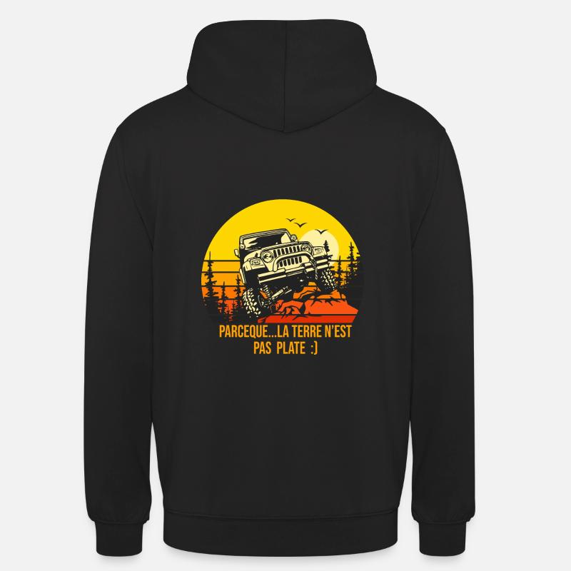 4X4 rétro rando 4X4 - Sweat-shirt à capuche unisexe - noir