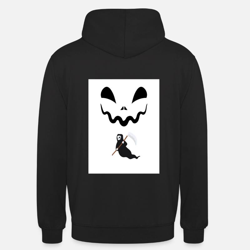 Mengdesigns: Halloween : Der Sensenmann - Unisex Hoodie - Schwarz