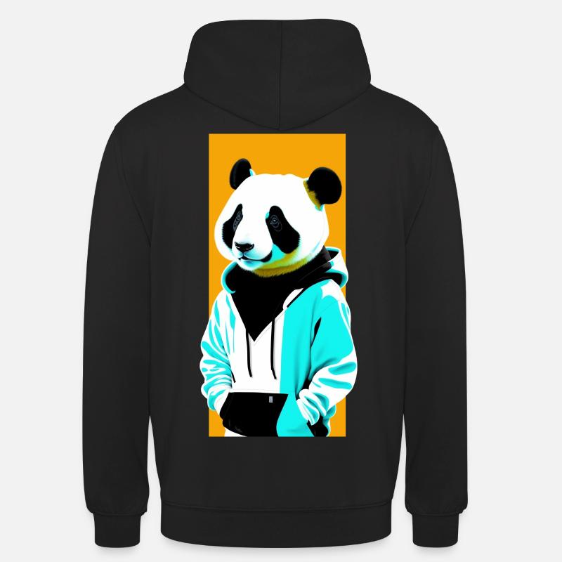 Panda en sweat à capuche - Sweat-shirt à capuche unisexe - noir