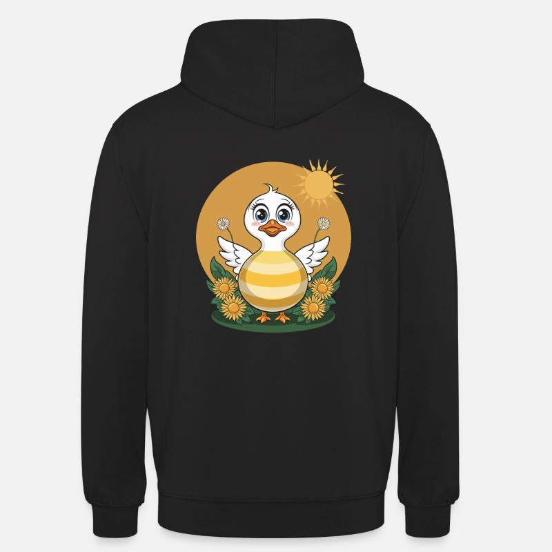 Canard mignon - Sweat-shirt à capuche unisexe - noir