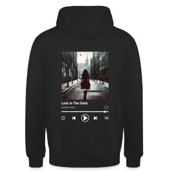 Lost in the Dark Soundtrack - Unisex Hoodie - Schwarz - Hinten - Michal (187cm)