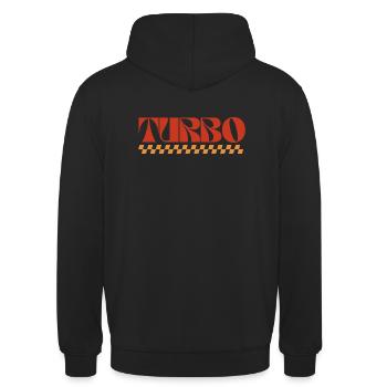 Turbo - Unisex Hoodie - black - Back - Michal (187cm)