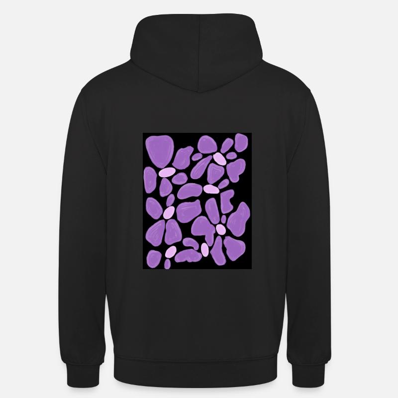 Fleur violette - Sweat-shirt à capuche unisexe - noir
