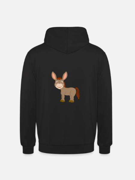 Bébé âne - âne - Sweat-shirt à capuche unisexe - noir