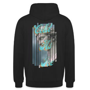 Cold as Ice - Unisex Hoodie - Schwarz - Hinten - Michal (187cm)