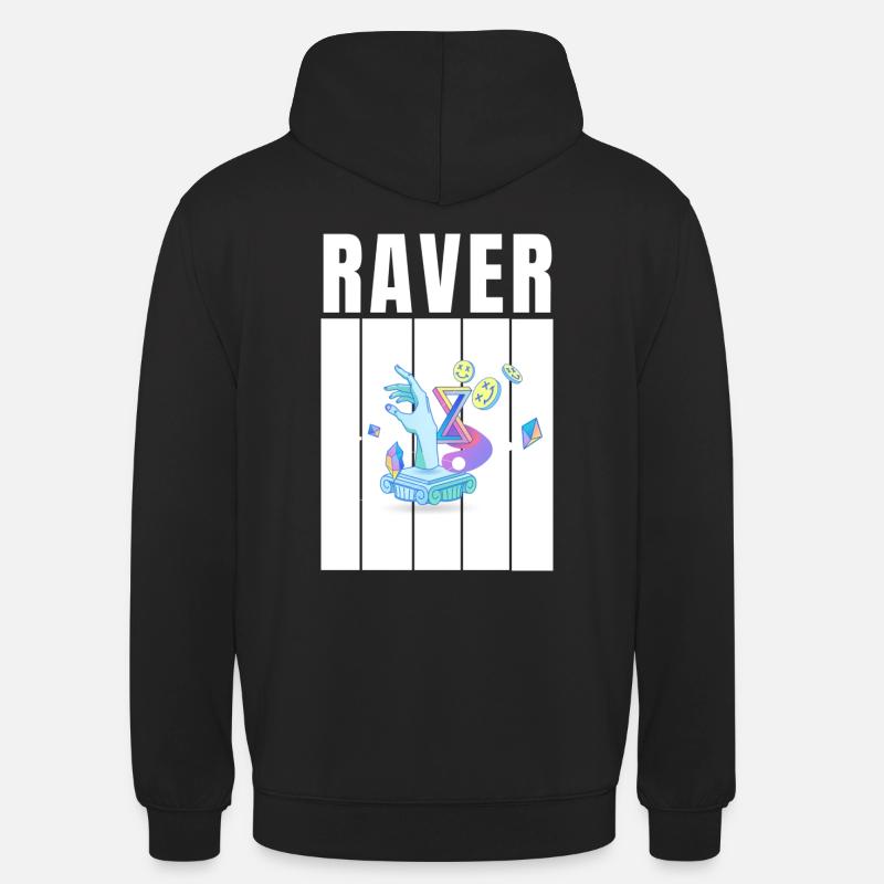 raver - Unisex Hoodie - Schwarz