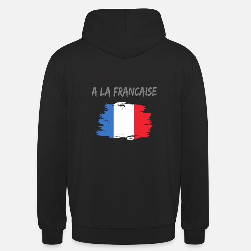 A LA FRANCAISE - Sweat-shirt à capuche unisexe - noir