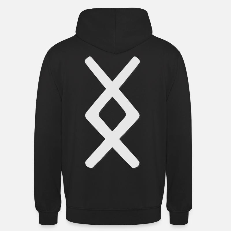 Futhark Runic Alphabet Inguz - Unisex Hoodie - black
