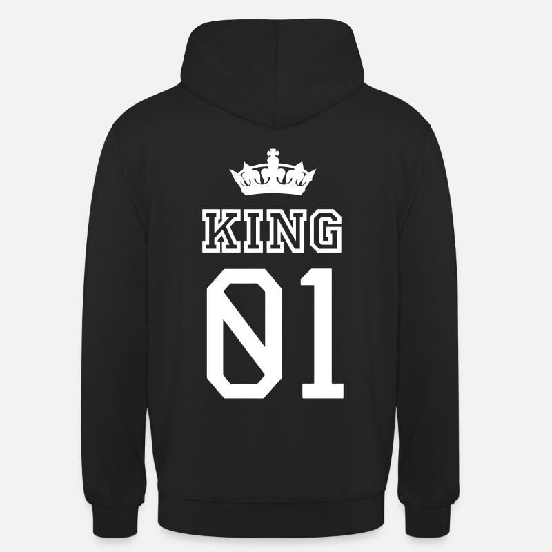 KING - Sweat-shirt à capuche unisexe - noir
