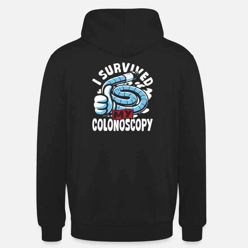 Diagnostic endoscopie, coloscopie - Sweat-shirt à capuche unisexe - noir