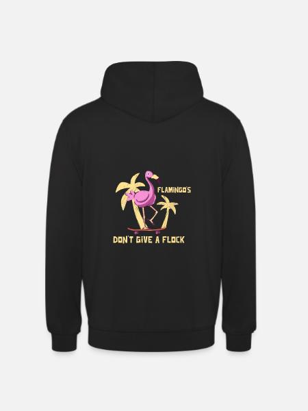 Flamingo Summer Design with slogan - Unisex Hoodie - black