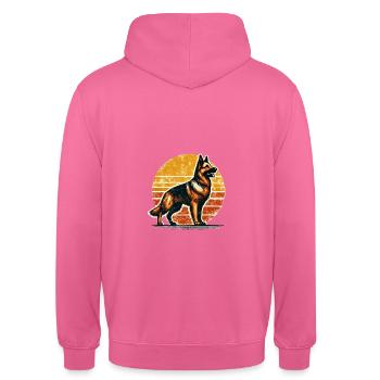 schäferhund - Unisex Hoodie - Pink - Hinten - Michal (187cm)
