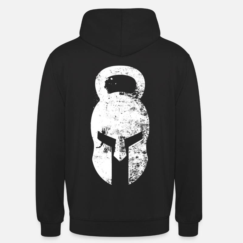 Kettlebell casque spartiate - Sweat-shirt à capuche unisexe - noir