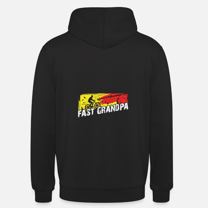 Grand-père rapide sur le vélo - Sweat-shirt à capuche unisexe - noir