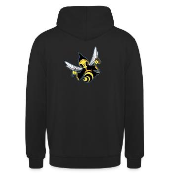 MingaWeps - Unisex Hoodie - Schwarz - Hinten - Michal (187cm)