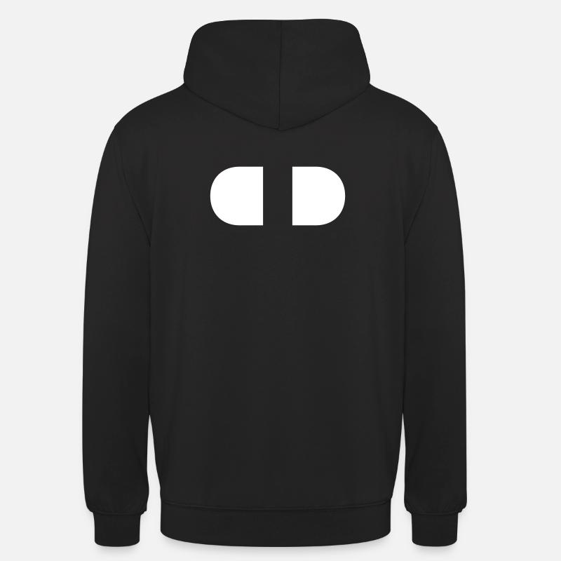 Manette-Split-Blanc - Sweat-shirt à capuche unisexe - noir