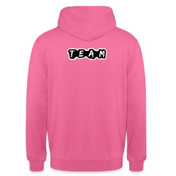 Team Mannschaft - Unisex Hoodie - Pink - Hinten - Michal (187cm)