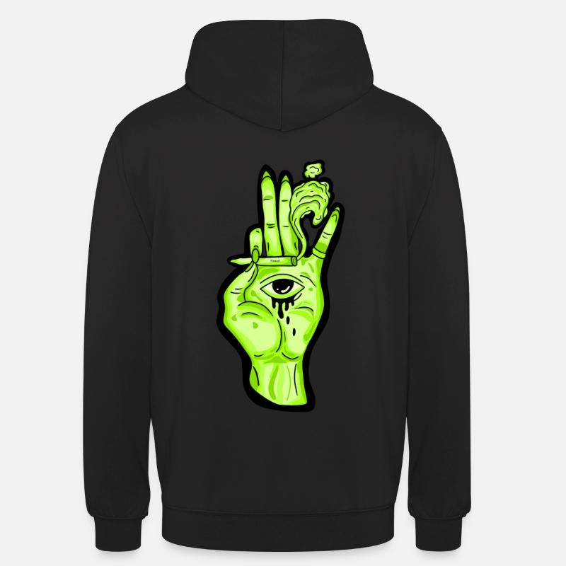 Hand end eyes - Sweat-shirt à capuche unisexe - noir